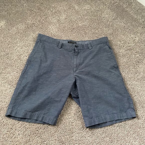 Banana Republic Aiden 9” Stretch Cotton Sim-Fit Shorts Navy Blue Mens 33 - Picture 2 of 3